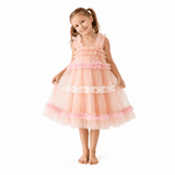 Kids Ballet Tulle Dress Powder Mix - OneSports - dubai