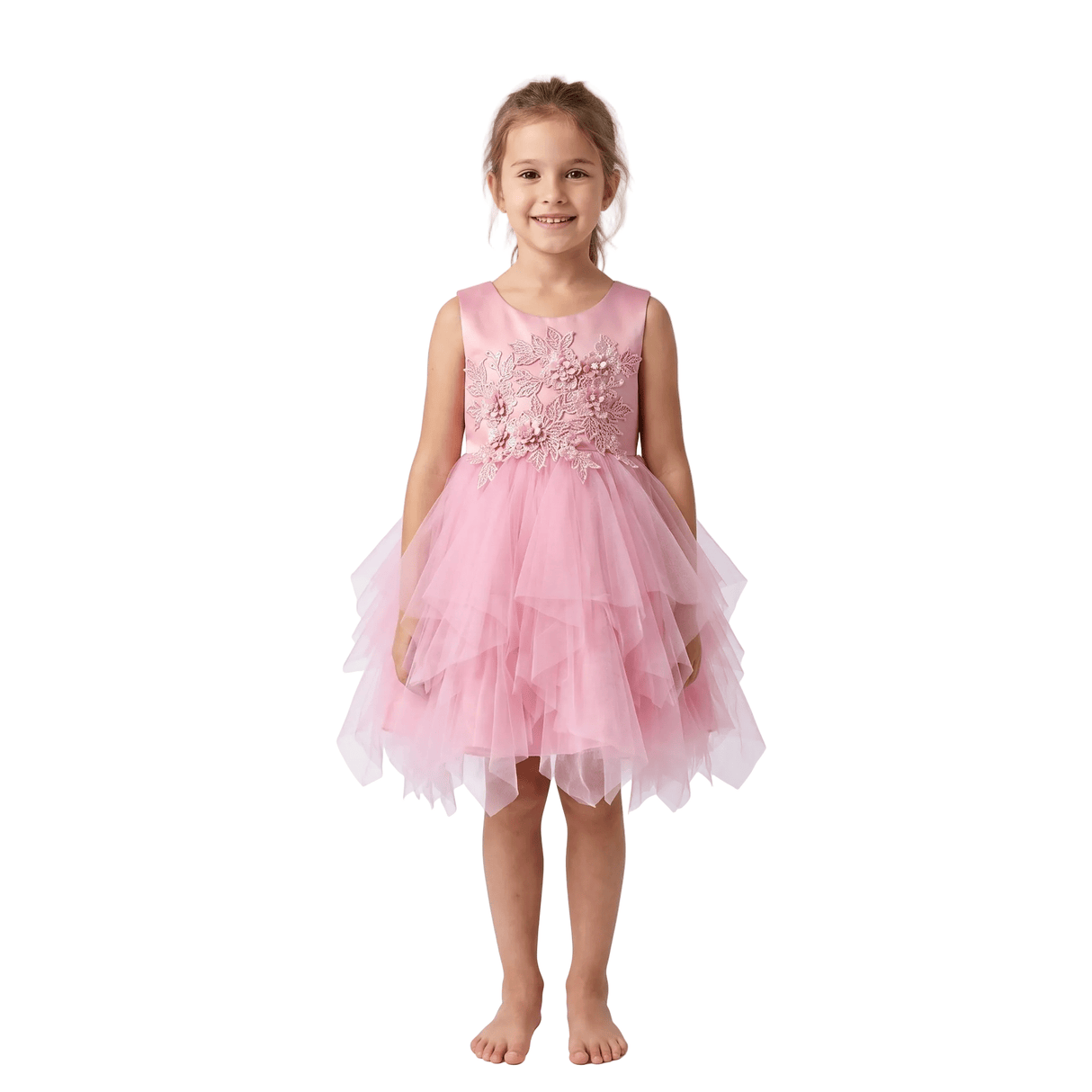 Kids Ballet Tulle Dress old rose - OneSports - dubai