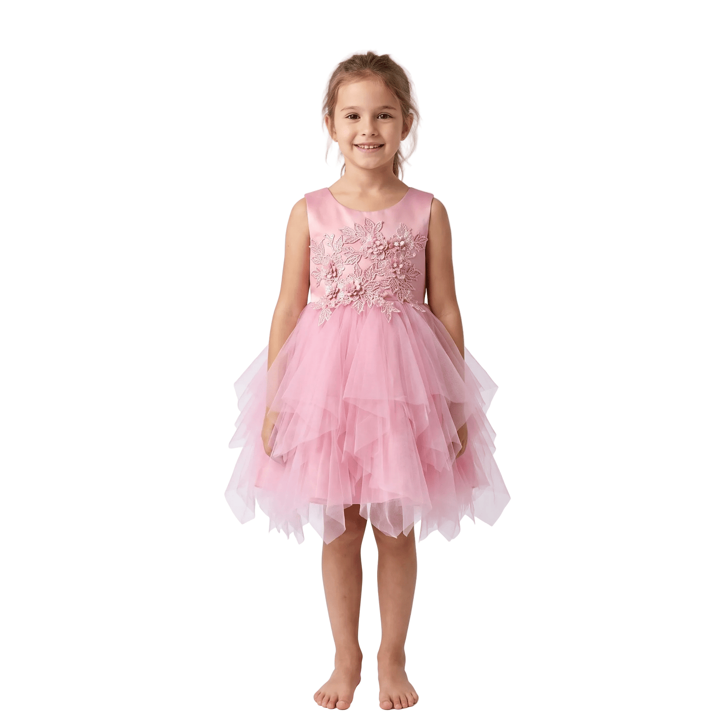 Kids Ballet Tulle Dress old rose - OneSports - dubai