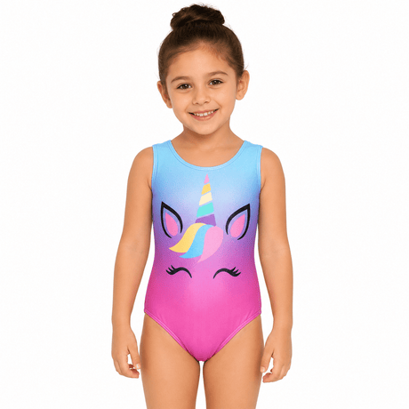 Gymnastics Training Girls Leotard Unicorn - OneSports - dubai