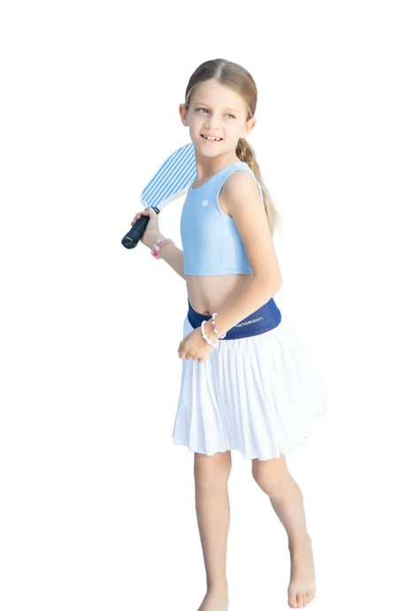 Flow Active Girls Crop Top Sky blue - OneSports - dubai