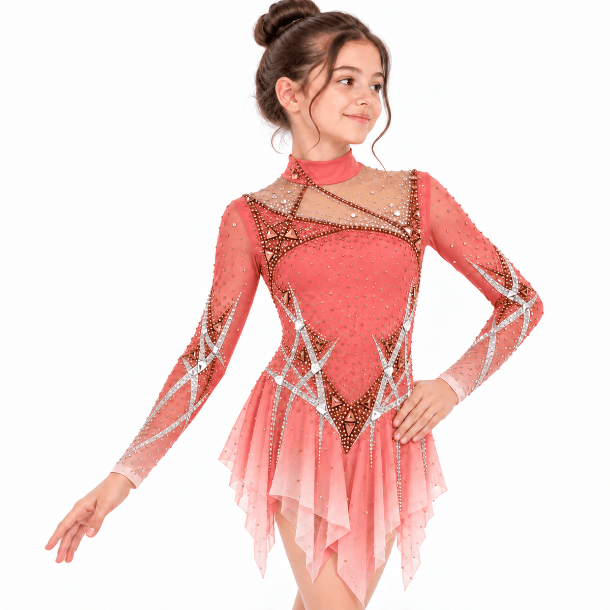 129-140 cm Figure Skating Dress Slide - OneSports - #dubai
