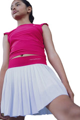 Flow Skort White/Fuchsia - OneSports - dubai