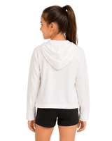 Long Sleeved Hoodie White - OneSports - dubai