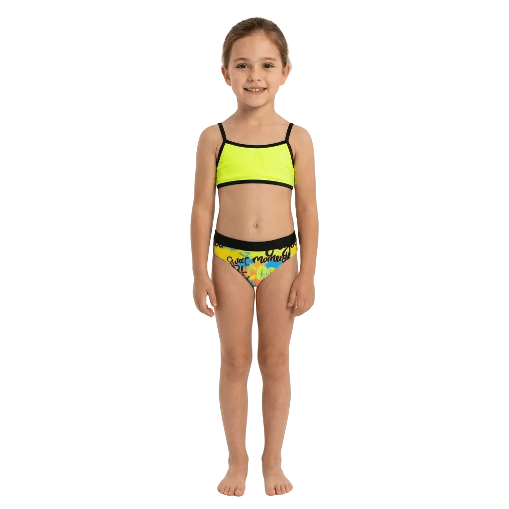 Yellow Girls 3 Piece Swim Set - OneSports - dubai