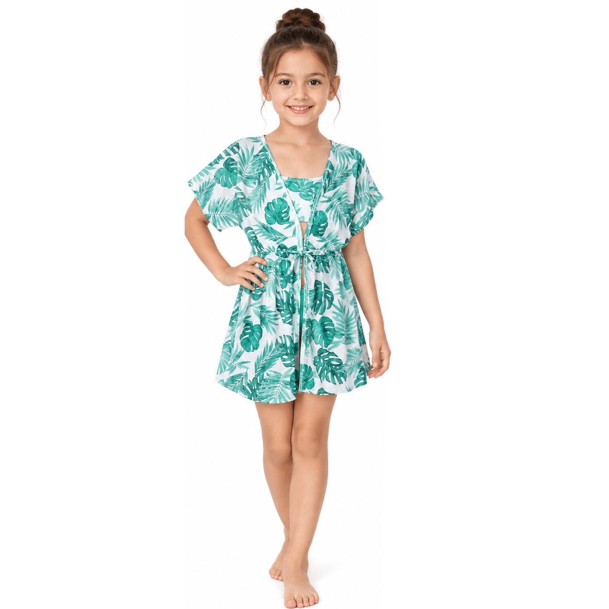Green Girls 3 piece Swim Set - OneSports - dubai