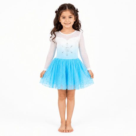 Leotard Dress Ice Blue - OneSports - dubai