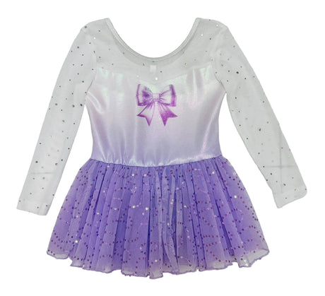 Leotard Dress Bow Lilac - OneSports - dubai