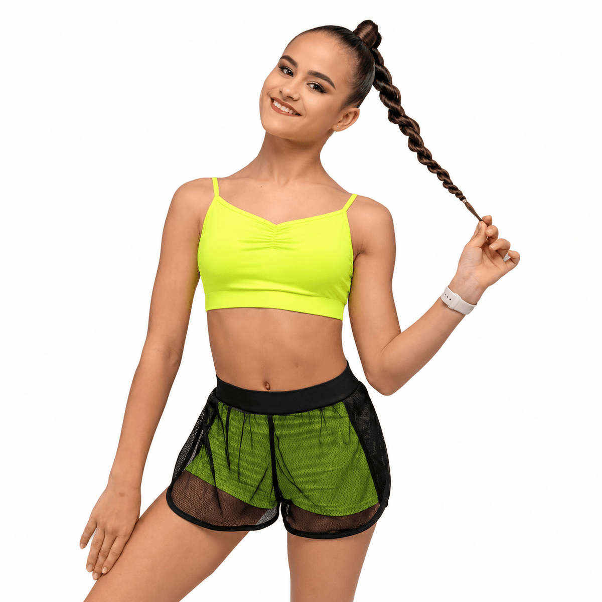 Training Lightweight Crop Top Summer Lime - OneSports - #dubai