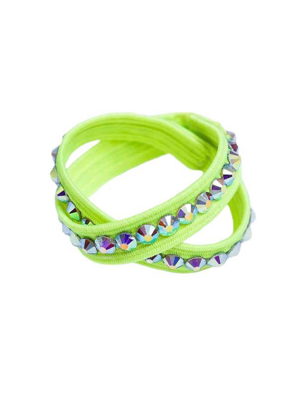 Lime_elastic_bands_with_crystals_for_gymnastics_clubs by onesports uae