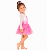 Leotard Dress Bow Pink - OneSports - dubai