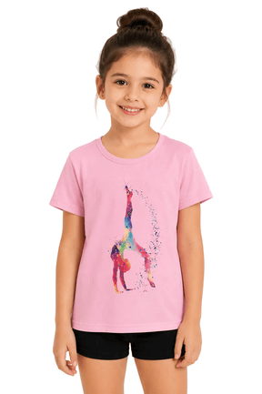Gymnastics Shirt Pink For Girls - OneSports - dubai
