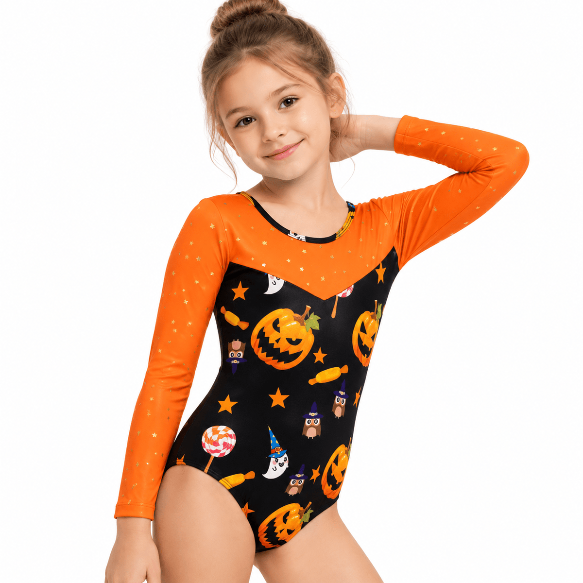 Gymnastics Training Girls Leotard Pumpkin Blast - OneSports - #dubai