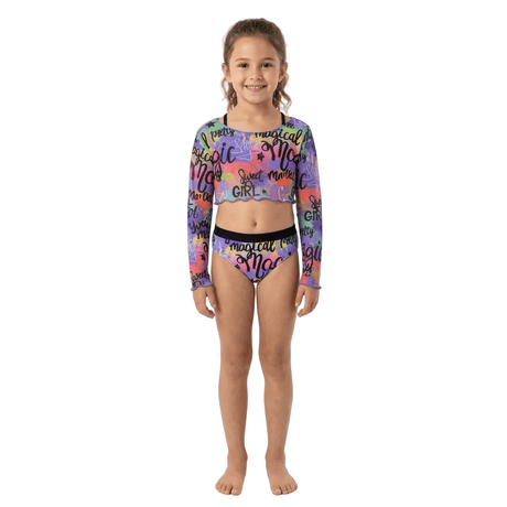 Purple Girls 3 Piece Swim Set - OneSports - dubai