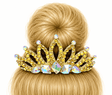 Hairbun Crown Crystal Accessory 505 - OneSports - dubai
