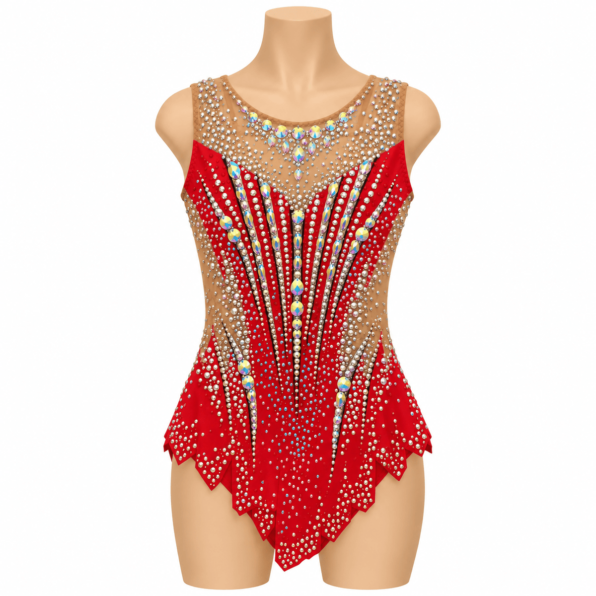 125-130 cm Competition Leotard Ruby - OneSports - #dubai