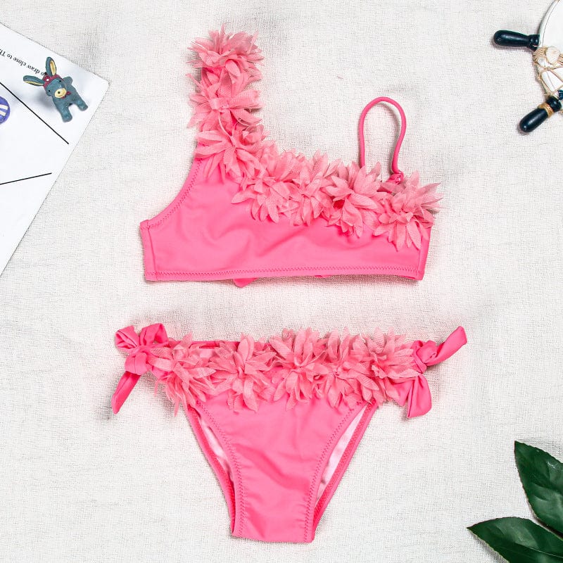 Pink Flower 2 piece Swimwear