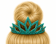 Hairbun Crown Crystal Accessory 508 - OneSports - dubai