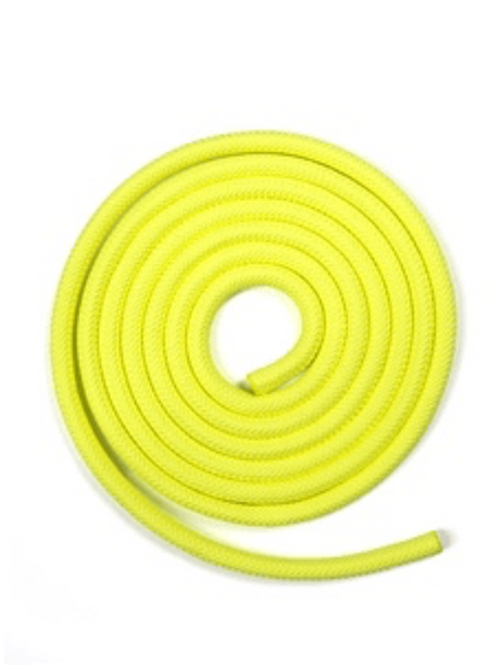 vs rhythmic gymnastics rope yellow nylon 3m rg apparatus by onesports.ae