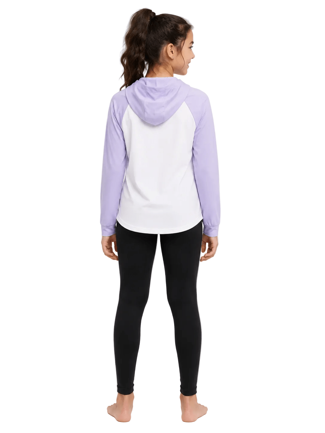 Long Sleeved Hoodie White/Lilac - OneSports - dubai
