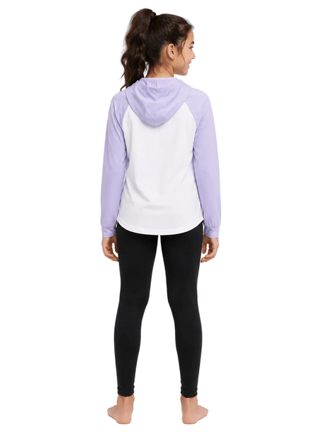 Long Sleeved Hoodie White/Lilac - OneSports - dubai