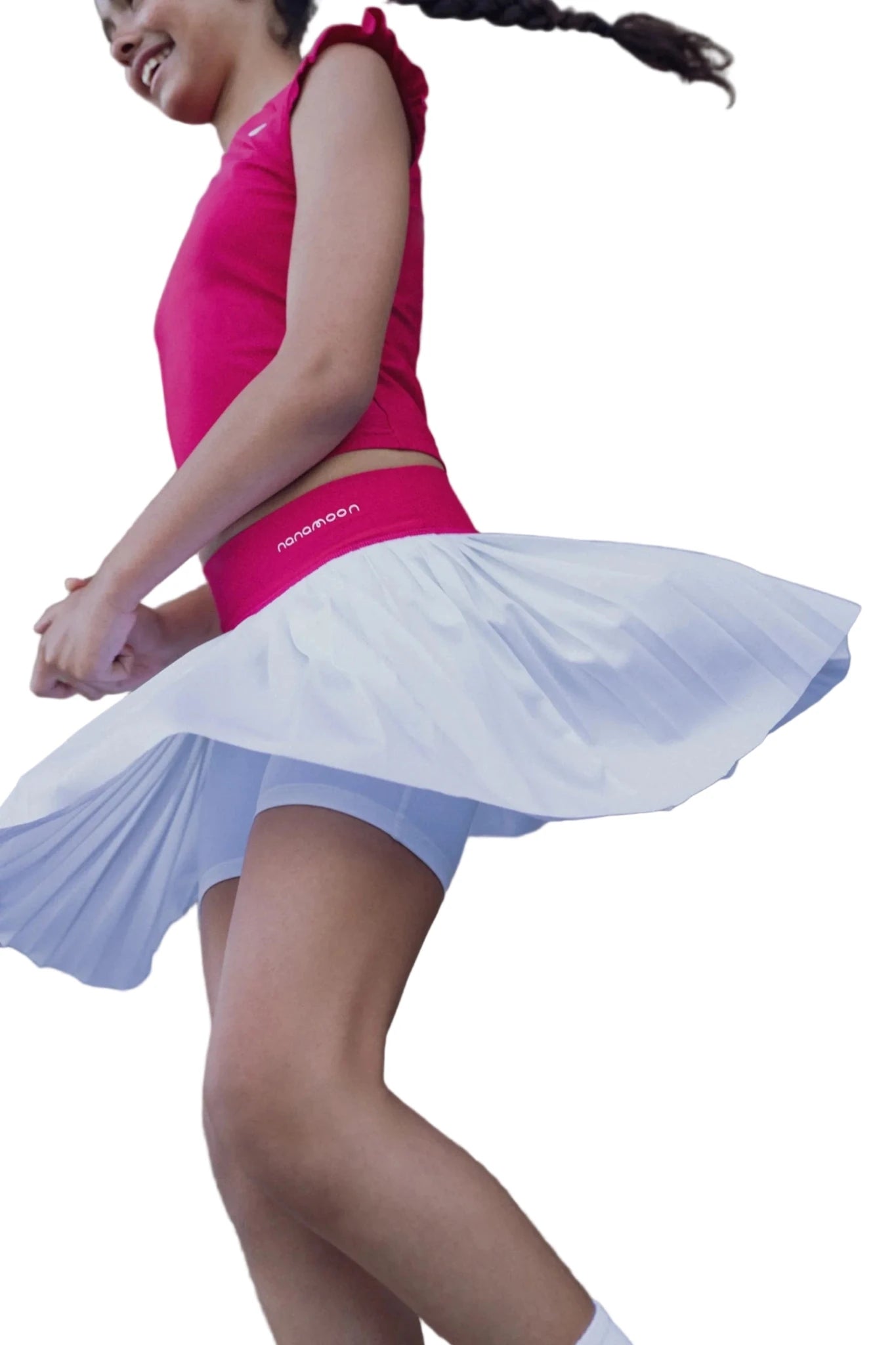 Flow Skort White/Fuchsia - OneSports - dubai