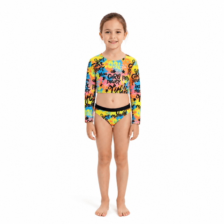 Yellow Girls 3 Piece Swim Set - OneSports - dubai