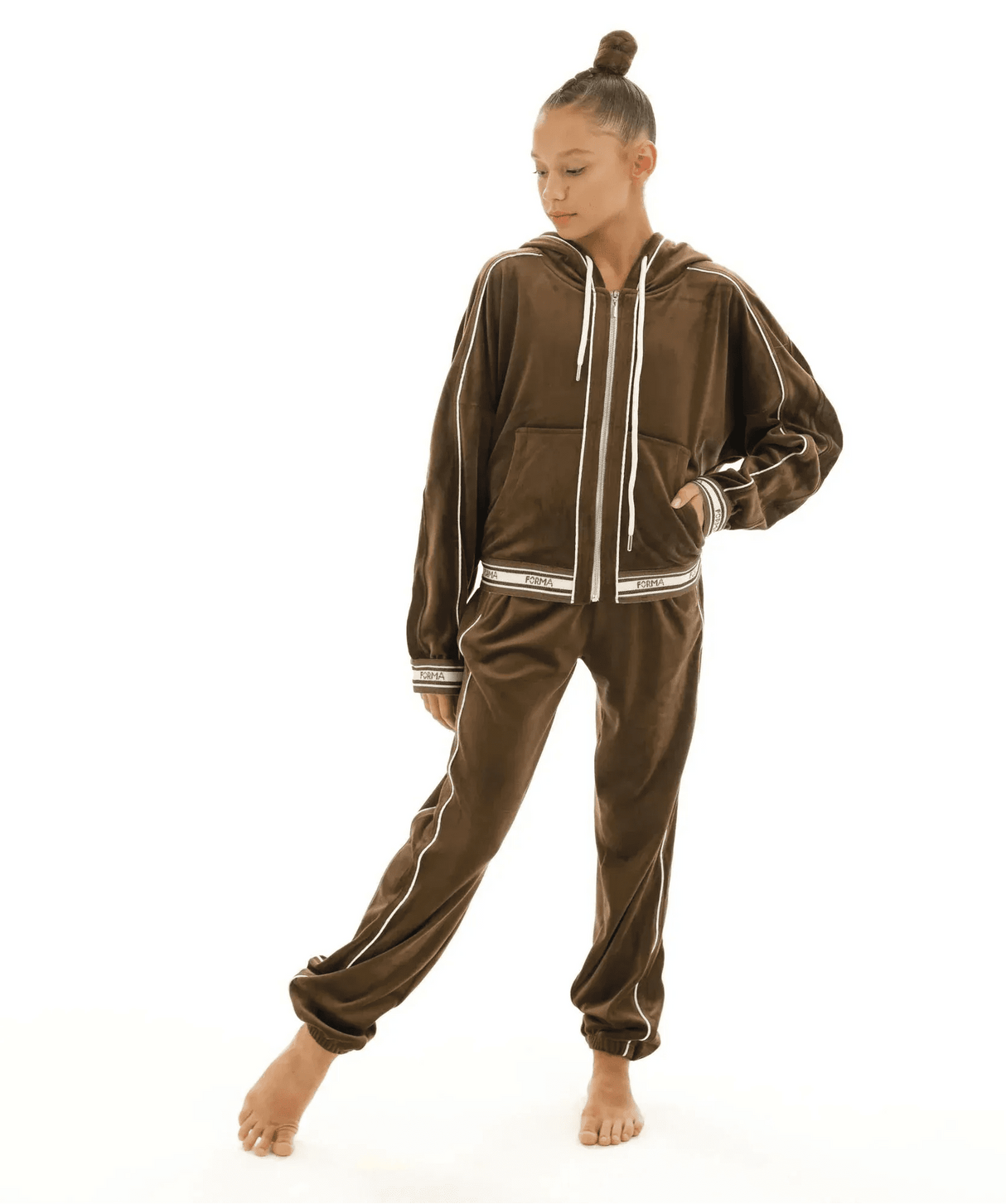 Forma Premium Brown Hoodie & Pants Stylish Sports Set - OneSports - dubai