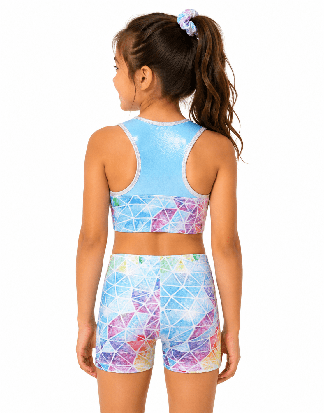 Abstract top shorts gymnastics set - OneSports - dubai