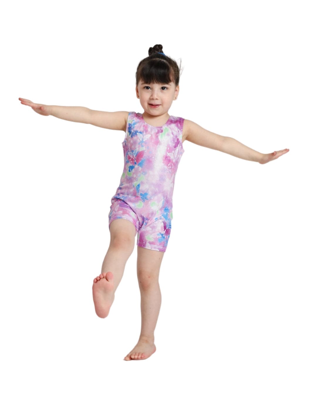 Girls pink gymnastics unitard Magnolia by Diva Sports available at OneSports UAE