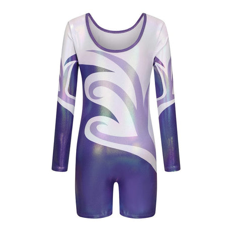Girls long sleeve purple gymnastics unitard Muse by Diva Sports available at OneSports UAE