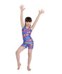 Unitard Domain animal print girls gymnastics unitard with shorts by Diva Sports available on OneSports.ae