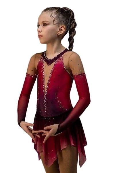147 - 158cm Figure Skating Dress Light of Flames - OneSports - dubai