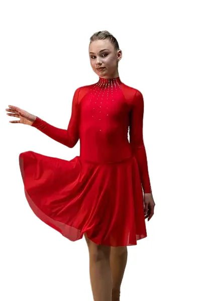 147 - 158cm Figure Skating Dress Ruby - OneSports - dubai