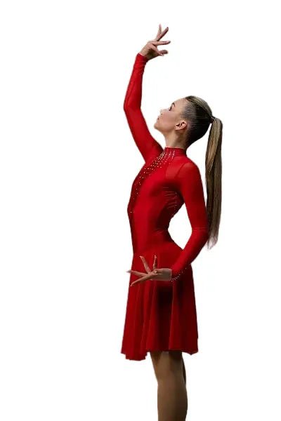 147 - 158cm Figure Skating Dress Ruby - OneSports - dubai