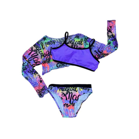 Girls Purple Swim Set - OneSports - dubai