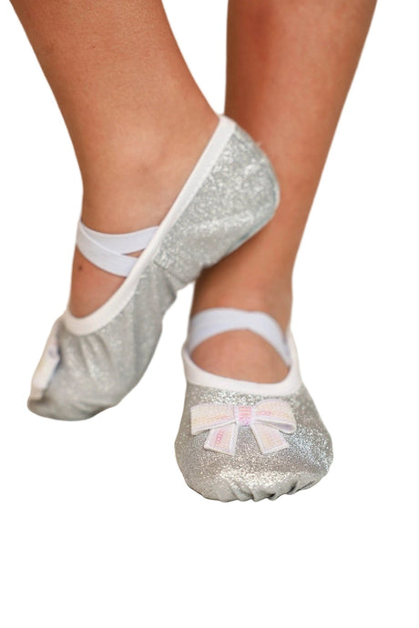 Sparkle Silver Ballet Shoes - OneSports - dubai