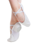 Stretchy White Ballet Shoes