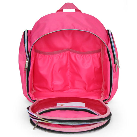Girls pink gymnastics training backpack with compartments Motion by OneSports