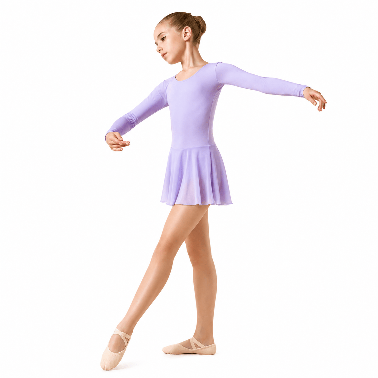 Kids Ballet Dance Skirted Leotard Domenica violet - OneSports - dubai
