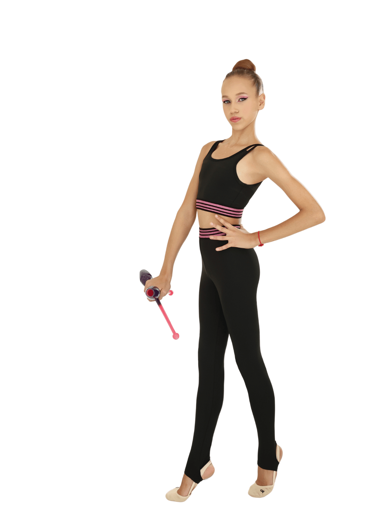 girls black gymnastics leggings nelly galaxy collection by onesports uae