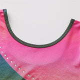 Pink and black long sleeve gymnastics unitard Fluxa designed for flexible movement onesports.ae