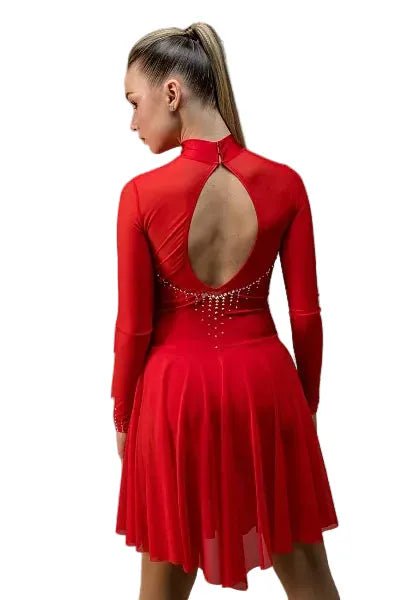 147 - 158cm Figure Skating Dress Ruby - OneSports - dubai