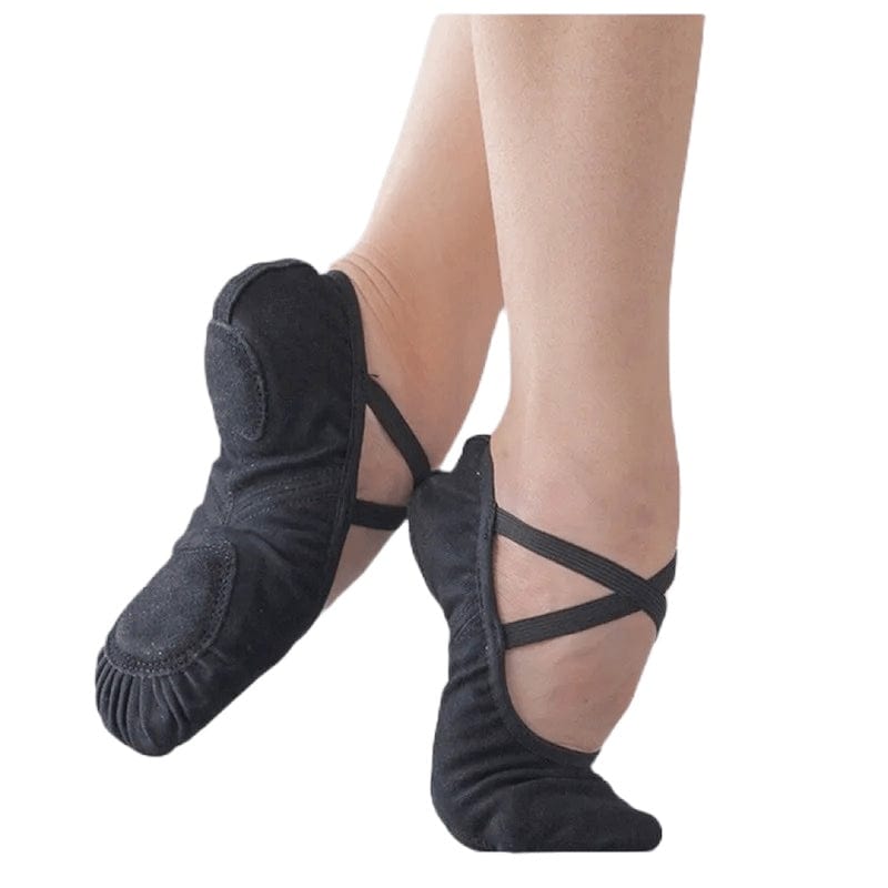 Stretchy Black Ballet Shoes