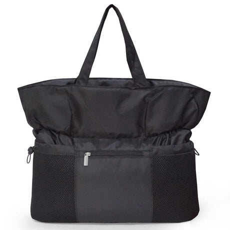 Black dance tote bag for kids with zipper, side pockets, and accessories space 36×40×13 cm by OneSports UAE