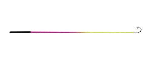 Venturelli cane fiberglass ribbon stick rhythmic gymnastics apparatus pink yellow by OneSports UAE