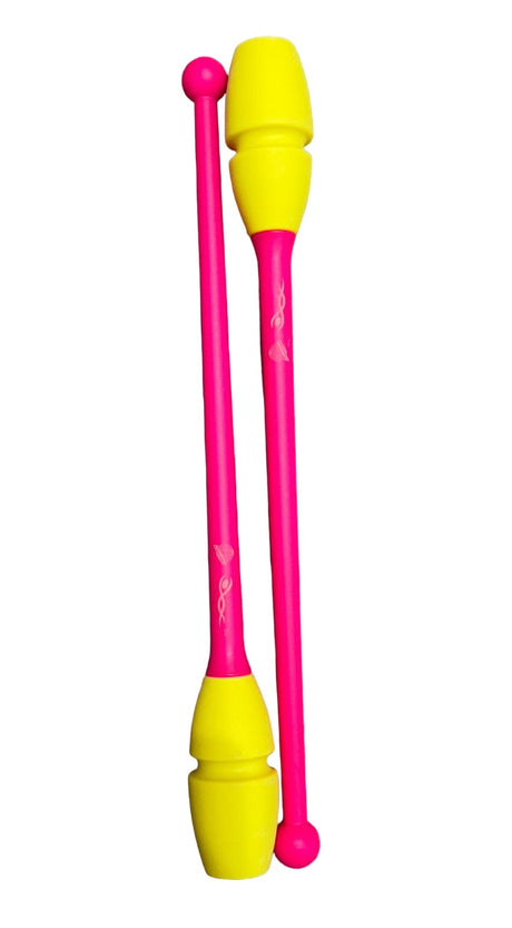 venturelli pink yellow Rhythmic Gymnastics Clubs 45.5cm FIG Approved OneSports UAE
