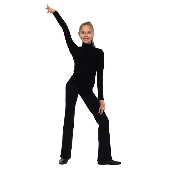SOLO Black Turtleneck Top with Long Sleeves - OneSports.ae