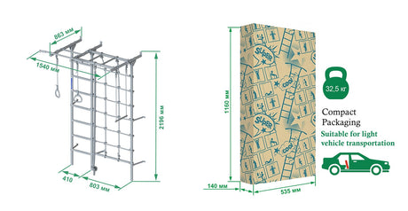 purple blue romana swedish wall bar play set for kids home gym onesports uae