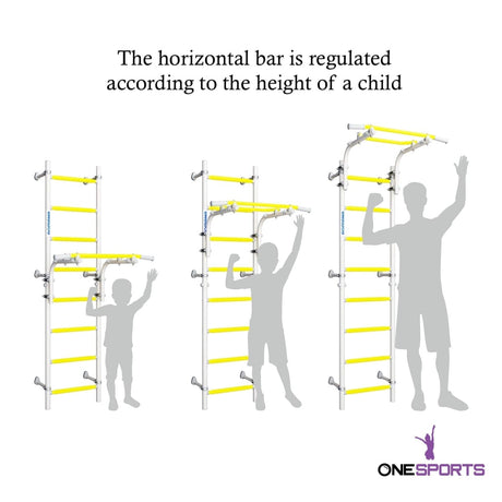 Next Top Green Apple Romana Wall Bars indoor kids climbing gym by OneSports UAE